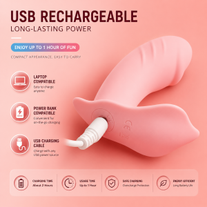 Alternative view of Pink Whisper Dual Vibration Wearable