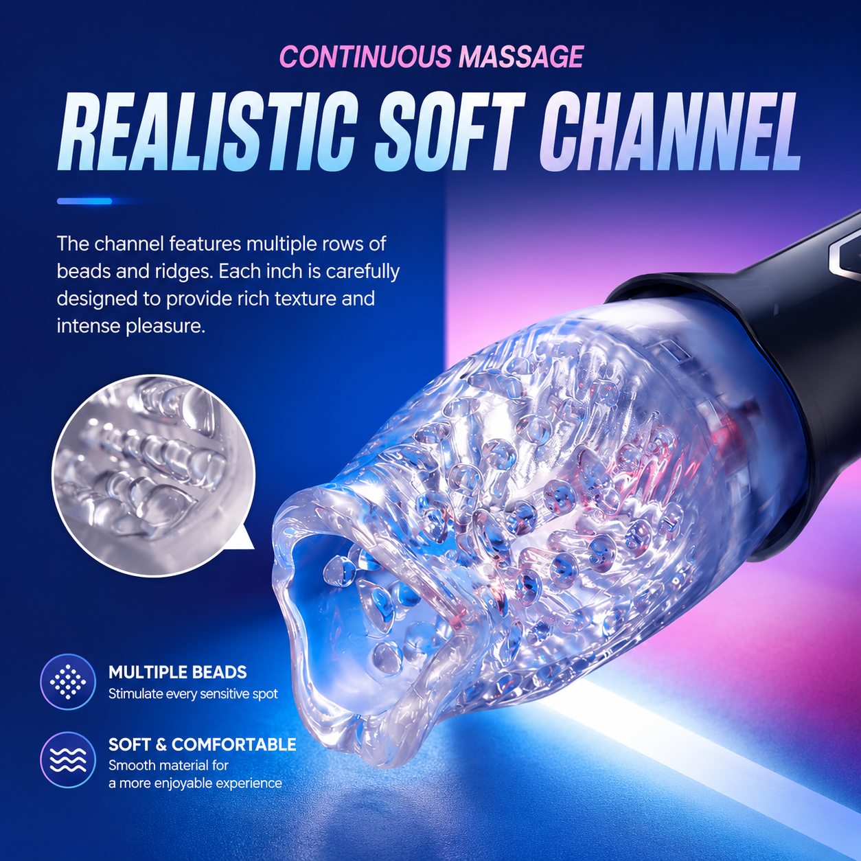 Bellucci CycloneBeads Rotating Suction Stroker - Image 5
